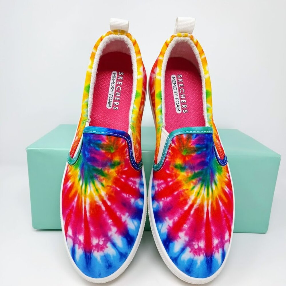 Tie Dye Slip On Sneakers New Skechers Hippie Hype Festival